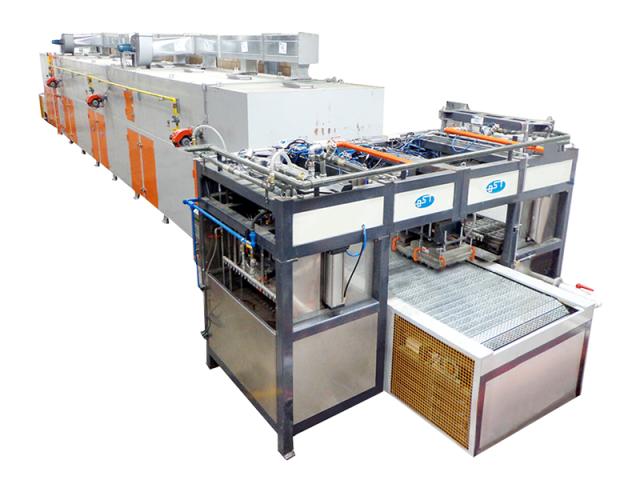 Linha de produção de moldes de papel para embalagens industriais totalmente automática